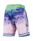Фото #2 товара Men's Pink Philadelphia 76ers Multicolor Dip-Dye Shorts