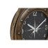 Настенное часы DKD Home Decor 43 x 8 x 71 cm Стеклянный Чёрный Позолоченный Железо (2 штук)