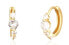 Delicate gold-plated hoop earrings with zircons SVLE1831XH2GO00