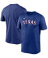 Фото #1 товара Men's Royal Texas Rangers Wordmark Legend T-shirt