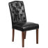 Фото #4 товара Hercules Grove Park Series Black Leather Tufted Parsons Chair