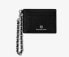 MICHAEL Michael Kors Small Pebbled Leather Chain Card Case Black Silver - фото #1