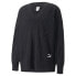 Фото #1 товара Puma Luxe Sport Oversized V Neck Sweatshirt Mens Black 53801901