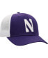 Фото #4 товара Men's Purple and White Northwestern Wildcats Trucker Snapback Hat