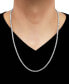 Фото #2 товара Macy's rounded Box Link 22" Chain Necklace (4mm) in Sterling Silver