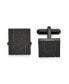 ფოტო #1 პროდუქტის Stainless Steel Polished Black IP-plated Laser cut Cufflinks