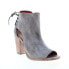 Фото #2 товара Bed Stu Angelique F399023 Womens Gray Leather Slip On Heeled Sandals Shoes