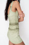 Фото #3 товара Короткое платье из полупрозрачной ткани с принтом и оборками ZARA
