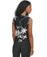 Фото #2 товара Блузка без рукавов с высоким воротником Calvin Klein женская с цветочным принтом