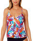 Фото #1 товара Women's Printed V-Neck Tankini Top