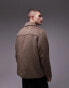 Фото #4 товара Topman wool look shacket in oatmeal