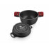 Casserole with glass lid BRA A410328 Black Red