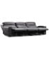 Фото #4 товара Dextan Leather 3-Pc. Sofa with 3 Power Recliners, Created for Macy's