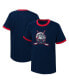 ფოტო #1 პროდუქტის Big Boys Navy Distressed Washington Capitals Ice City T-shirt