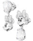 ფოტო #3 პროდუქტის Silver-Tone Disney Minnie Mouse Crystal Drop Earrings