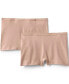 Plus Size Comfort Knit Mid Rise Boyshort Underwear - 2 Pack