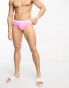 Фото #3 товара ASOS DESIGN swim briefs with contrast waistband in pink