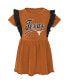 ფოტო #3 პროდუქტის Girls Toddler Burnt Orange Texas Longhorns Too Cute Tri-Blend Dress