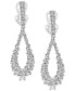 ფოტო #1 პროდუქტის EFFY® Diamond Cluster Teardrop Drop Earrings (2-1/6 ct. t.w.) in 14k White Gold