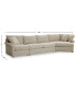 Фото #9 товара Wrenley 166" 3-Pc. Fabric Cuddler Chaise Sectional Sofa, Created for Macy's