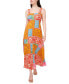 Фото #1 товара Women's Printed Smocked Maxi Dress