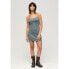 SUPERDRY Embroidered Rib Strappy sleeveless short dress