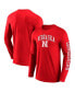 ფოტო #4 პროდუქტის Men's Scarlet Nebraska Huskers Distressed Arch Over Logo 2.0 Long Sleeve T-shirt