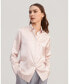 Фото #1 товара Women's Basic Concealed Placket Silk Shirt