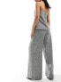 Фото #3 товара River Island wool wide leg dad trouser in grey