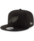 Фото #1 товара Men's Black Philadelphia Eagles Black On Black 9Fifty Adjustable Hat