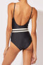 Solid & Striped 299598 Women's One Piece Swimsuit The Nina Belt (Large, Black)