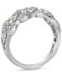 ფოტო #3 პროდუქტის Vanilla Diamond Pear Mini Cluster Triple Row Ring (5/8 ct. t.w.) in Platinum