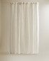 White linen curtain 140 x 270cm