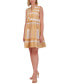 ფოტო #1 პროდუქტის Women's Cotton Mosaic Tassel-Tie Dress