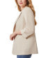 ფოტო #3 პროდუქტის Women's Notched-Collar Rolled-Sleeve Jacket