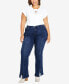 Фото #5 товара Plus Size Ebony Flare High Rise Jeans