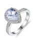 ფოტო #1 პროდუქტის Cubic Zirconia Halo Pear Cut Ring for Women