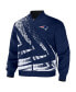 ფოტო #4 პროდუქტის Men's NFL X Staple Navy New England Patriots Embroidered Reversable Nylon Jacket