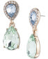 Pavé & Pear-Shape Crystal Drop Earrings