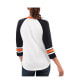 ფოტო #2 პროდუქტის Women's White, Black Martin Truex Jr Top Team V-Neck 3/4 Sleeve T-shirt