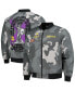 ფოტო #1 პროდუქტის Men's and Women's Gray Distressed Minnesota Vikings Camo Bomber Jacket