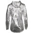 Diadora Rain Lock Full Zip Running Jacket Womens Silver Casual Athletic Outerwea