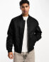 Calvin Klein sateen iconic bomber jacket in black