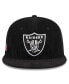 Men's Black Las Vegas Raiders Throwback Cord 59FIFTY Fitted Hat