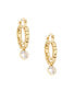 Фото #1 товара Beaded Crystal Hoop Earrings