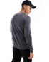 Фото #3 товара ASOS DESIGN knitted merino wool v- neck jumper in grey