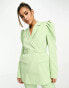 Фото #1 товара Y.A.S tailored puff sleeve belted blazer co-ord in mint green