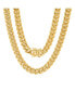 ფოტო #1 პროდუქტის Men's 18k gold Plated Stainless Steel 24" Miami Cuban Link Chain with 10mm Box Clasp Necklaces