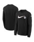 ფოტო #1 პროდუქტის Big Boys and Girls Black Philadelphia 76ers Swoosh Long Sleeve T-Shirt