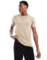 DTT raw edge t-shirt in stone